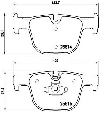 Imagine set placute frana,frana disc BREMBO P 06 072