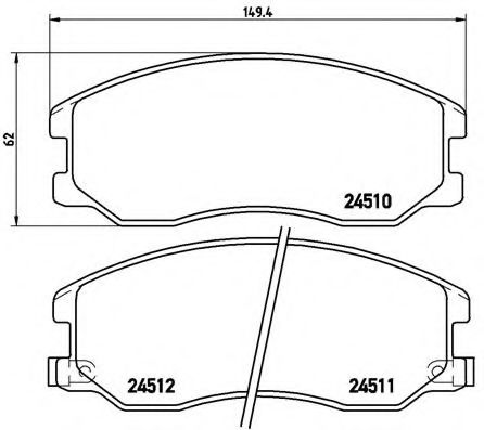 Imagine set placute frana,frana disc BREMBO P 10 003