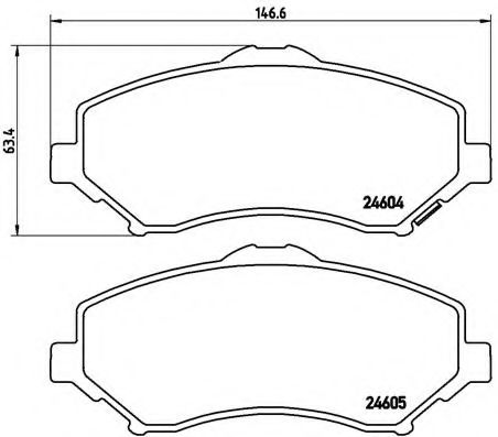 Imagine set placute frana,frana disc BREMBO P 11 022