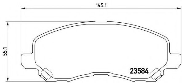 Imagine set placute frana,frana disc BREMBO P 11 026