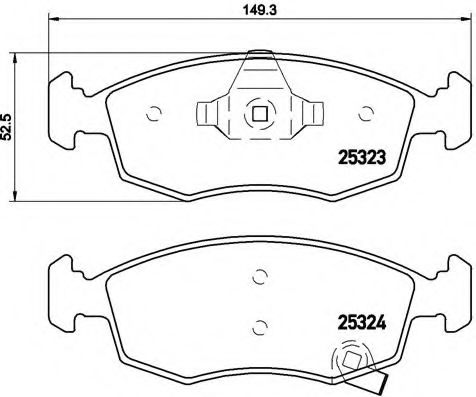 Imagine set placute frana,frana disc BREMBO P 11 031