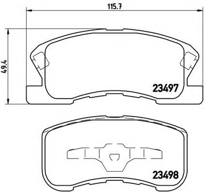 Imagine set placute frana,frana disc BREMBO P 16 008