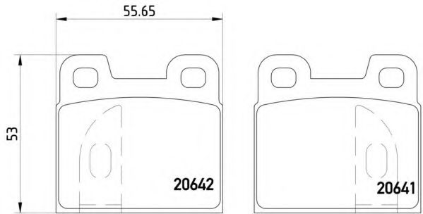 Imagine set placute frana,frana disc BREMBO P 23 004