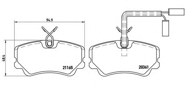 Imagine set placute frana,frana disc BREMBO P 23 035