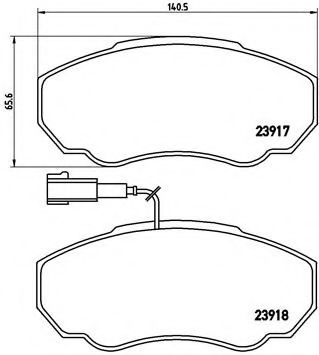 Imagine set placute frana,frana disc BREMBO P 23 091