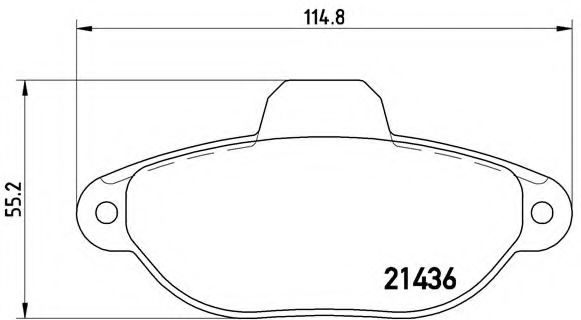 Imagine set placute frana,frana disc BREMBO P 23 096