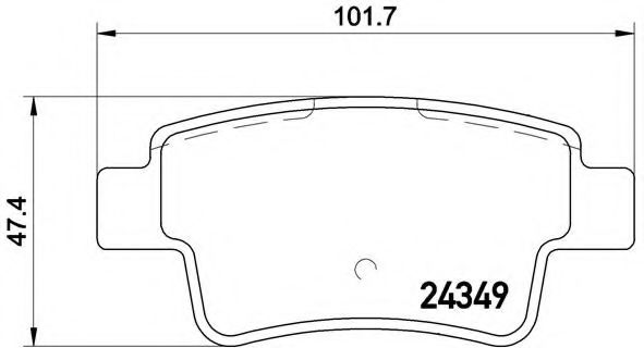 Imagine set placute frana,frana disc BREMBO P 23 104