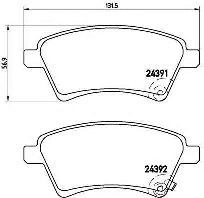 Imagine set placute frana,frana disc BREMBO P 23 105