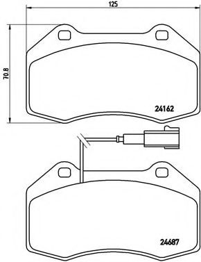 Imagine set placute frana,frana disc BREMBO P 23 117