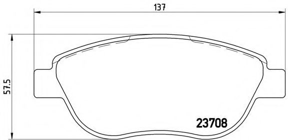 Imagine set placute frana,frana disc BREMBO P 23 119