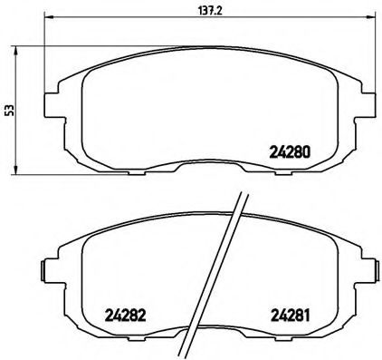 Imagine set placute frana,frana disc BREMBO P 23 126