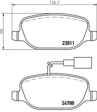 Imagine set placute frana,frana disc BREMBO P 23 152