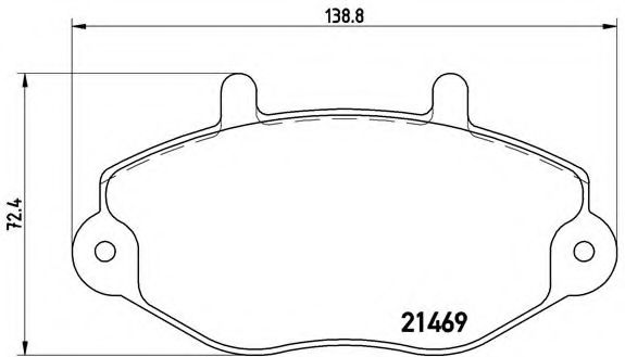 Imagine set placute frana,frana disc BREMBO P 24 033