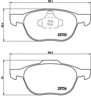 Imagine set placute frana,frana disc BREMBO P 24 061