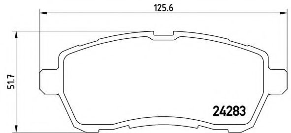 Imagine set placute frana,frana disc BREMBO P 24 072