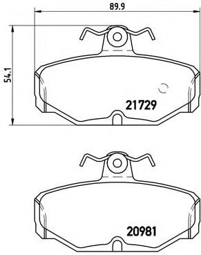 Imagine set placute frana,frana disc BREMBO P 24 079