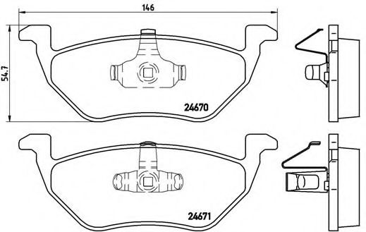 Imagine set placute frana,frana disc BREMBO P 24 085