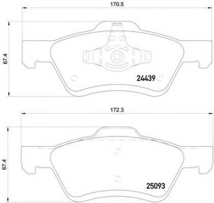 Imagine set placute frana,frana disc BREMBO P 24 159