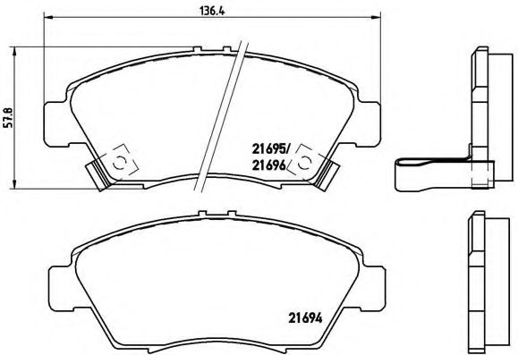 Imagine set placute frana,frana disc BREMBO P 28 023