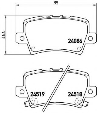 Imagine set placute frana,frana disc BREMBO P 28 038