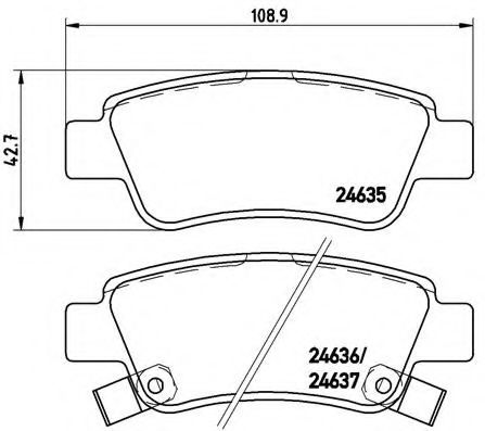 Imagine set placute frana,frana disc BREMBO P 28 046