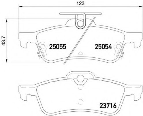 Imagine set placute frana,frana disc BREMBO P 28 070