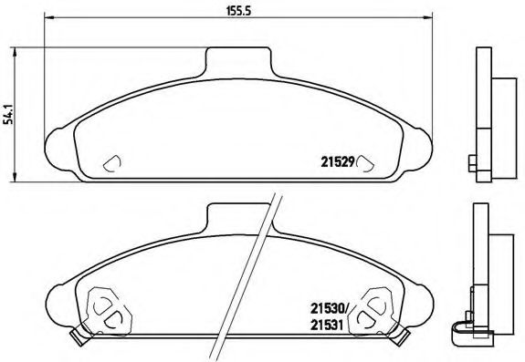 Imagine set placute frana,frana disc BREMBO P 30 004