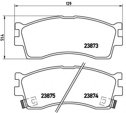 Imagine set placute frana,frana disc BREMBO P 30 016