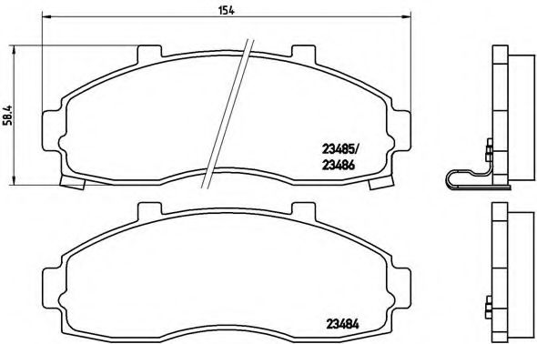 Imagine set placute frana,frana disc BREMBO P 30 044