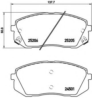 Imagine set placute frana,frana disc BREMBO P 30 056