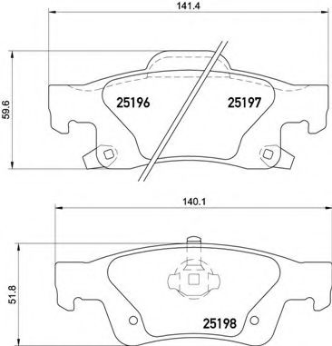 Imagine set placute frana,frana disc BREMBO P 37 016