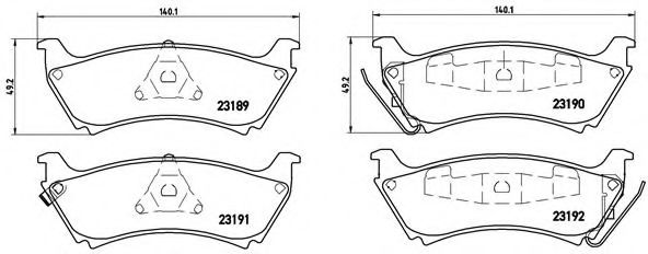 Imagine set placute frana,frana disc BREMBO P 50 040