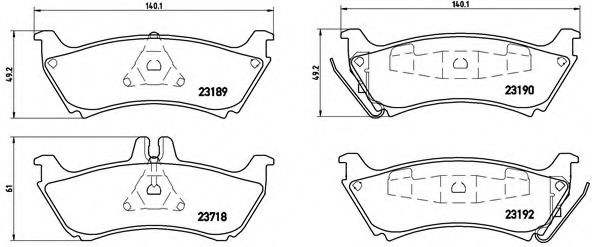 Imagine set placute frana,frana disc BREMBO P 50 044