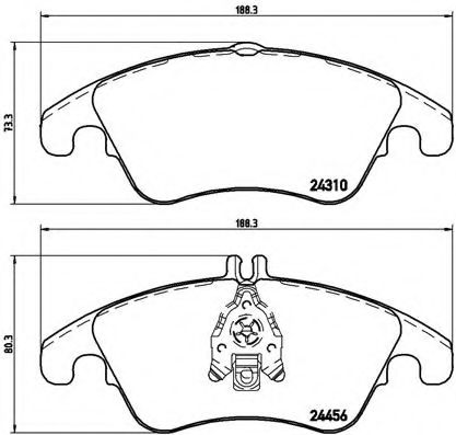 Imagine set placute frana,frana disc BREMBO P 50 069