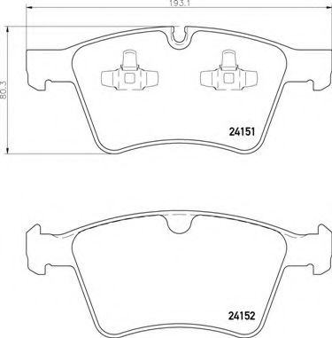 Imagine set placute frana,frana disc BREMBO P 50 115