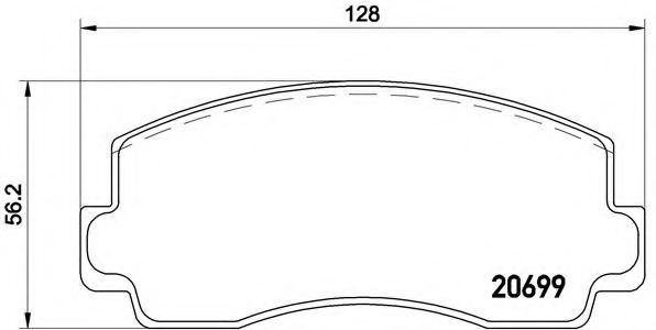 Imagine set placute frana,frana disc BREMBO P 54 002