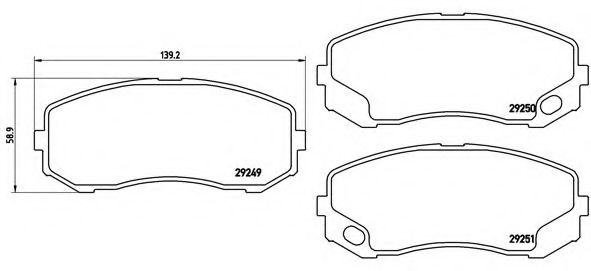 Imagine set placute frana,frana disc BREMBO P 54 043