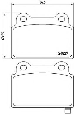 Imagine set placute frana,frana disc BREMBO P 54 052