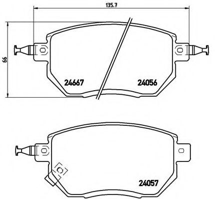 Imagine set placute frana,frana disc BREMBO P 56 051