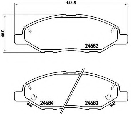 Imagine set placute frana,frana disc BREMBO P 56 088