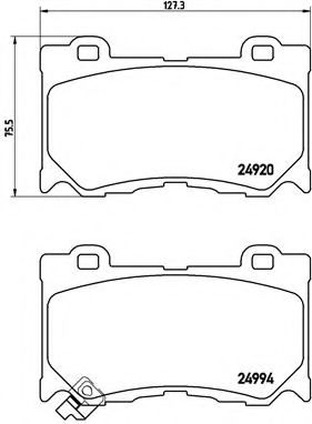 Imagine set placute frana,frana disc BREMBO P 56 089