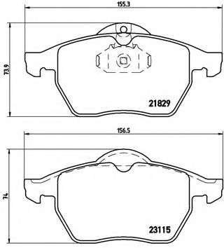 Imagine set placute frana,frana disc BREMBO P 59 022