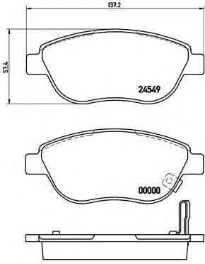 Imagine set placute frana,frana disc BREMBO P 59 052