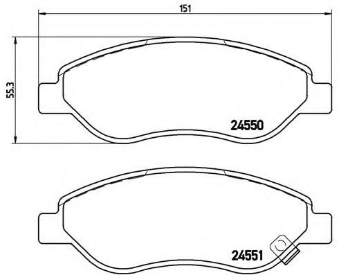 Imagine set placute frana,frana disc BREMBO P 59 053