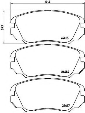 Imagine set placute frana,frana disc BREMBO P 59 054