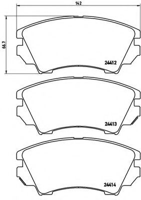 Imagine set placute frana,frana disc BREMBO P 59 055