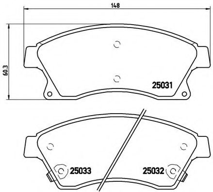 Imagine set placute frana,frana disc BREMBO P 59 076