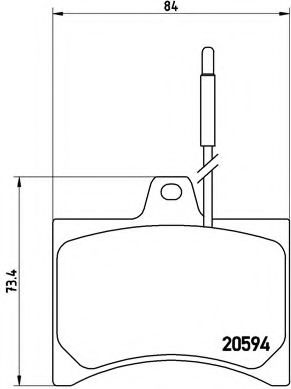 Imagine set placute frana,frana disc BREMBO P 61 007