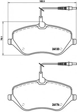 Imagine set placute frana,frana disc BREMBO P 61 078