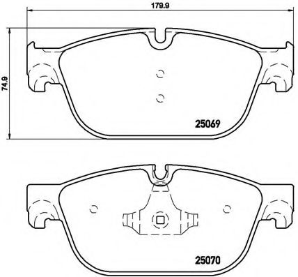 Imagine set placute frana,frana disc BREMBO P 61 107